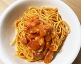 トマトクリームパスタ、チーズ入り作り方5写真