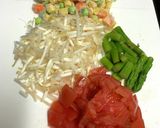 ミックスベジタブルとトマトのスープ♪作り方1写真
