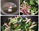 しめじと小松菜とベーコンの和風パスタ作り方3写真