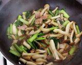 しめじと小松菜とベーコンの和風パスタ作り方4写真