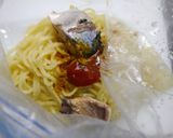再現！沖縄からそば風 鯖缶和えそば作り方3写真