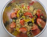 高タンパク☆夏野菜の和風豆腐干サラダ作り方4写真