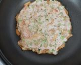 ガリっと旨い【米粉のチヂミ】ネギ＆キムチ作り方4写真
