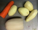 弱火でコトコト和風根菜スープ作り方1写真