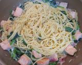 牛乳消費！鮭とほうれん草のクリームパスタ作り方8写真