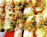 キャベツの肉巻き！にんにく醤油ネギたれ作り方7写真