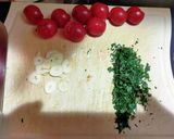 白魚とミニトマトのパスタ作り方2写真
