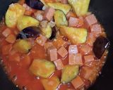 ランチョンミートとナスのトマトパスタ作り方6写真