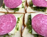 豆苗たっぷりのハムチーズサンド作り方7写真