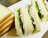 豆苗たっぷりのハムチーズサンド作り方9写真