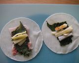 餃子の皮で■のりチーズ大葉サンド作り方3写真