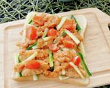 大豆ミートでヤンニョムチキン風トースト作り方4写真