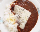 簡単★レトルトものにスライスチーズ作り方1写真