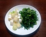 白ねぎと鶏肉の炒め物作り方1写真