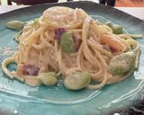 そら豆のレモンクリームパスタ作り方8写真