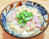 ベーコンとセロリと玉ねぎと卵のスープ作り方6写真