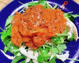 鶏むね肉と三つ葉の冷菜〜赤酒トマトソース作り方9写真