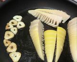 新筍のにんにくチップソテー作り方2写真