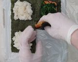 逃げる具材救済。稲荷折りたたみおにぎらず作り方7写真