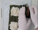逃げる具材救済。稲荷折りたたみおにぎらず作り方8写真