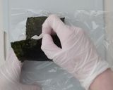 逃げる具材救済。稲荷折りたたみおにぎらず作り方9写真