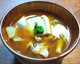 SDGs　独活の芽・穂先、豆腐のお味噌汁作り方4写真