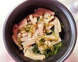 コンニャクと切り昆布 きのこ炊き込みご飯作り方11写真