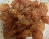 びんちょうマグロの醤油ごま和え作り方2写真