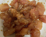 びんちょうマグロの醤油ごま和え作り方2写真