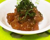 びんちょうマグロの醤油ごま和え作り方3写真
