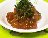 びんちょうマグロの醤油ごま和え作り方3写真