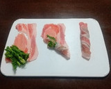菜の花と豚肉のフライ～新玉ねぎソース～作り方2写真
