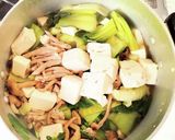 チンゲン菜と豆腐 しめじの味噌コンソメ煮作り方5写真