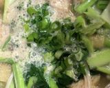 小松菜、油揚げ、エノキ、ねぎのお味噌汁作り方6写真
