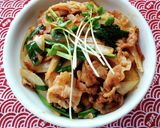 豚しゃぶ肉で、焼肉丼♪作り方3写真