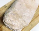 今朝の4w1hサンド「 鶏ハム×チーズ」作り方1写真