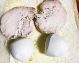 今朝の4w1hサンド「 鶏ハム×チーズ」作り方2写真