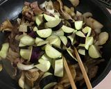 とろけるチーズ舞茸なす牛丼作り方4写真