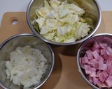 きゃべつと桜えびの豆乳スープ作り方1写真