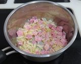 きゃべつと桜えびの豆乳スープ作り方2写真