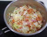 きゃべつと桜えびの豆乳スープ作り方3写真