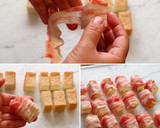 節約！豚ばら肉巻き厚揚げガリバタしょうゆ作り方3写真