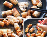 節約！豚ばら肉巻き厚揚げガリバタしょうゆ作り方6写真