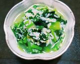 小松菜とまぜこみわかめ炒め(ごま油味)作り方4写真