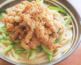 豚ひき肉ときゅうりのごまあごだし冷うどん作り方9写真