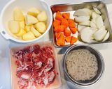 豚こまで！甘辛つゆだくの肉じゃが作り方1写真