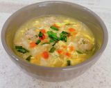 餃子の肉だねと皮で♪酸辣湯風スープ作り方6写真