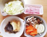 母の野菜炒め(こんにゃく&絹厚揚げ入り)作り方1写真