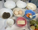 鮭とお豆腐とたまごのふわふわごはん作り方1写真