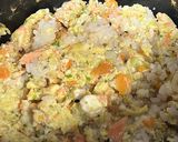鮭とお豆腐とたまごのふわふわごはん作り方2写真